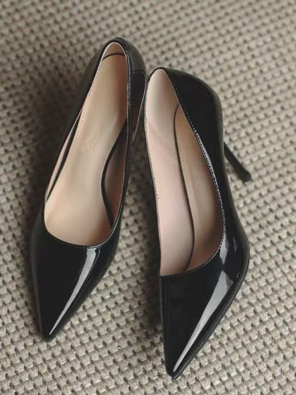 Classic Black Patent Pointed-Toe Stiletto Pumps